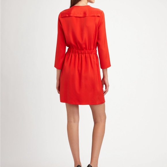 Theory Red-Orange Dress – Size 4, Elegant & Modern - Picture 2 of 6